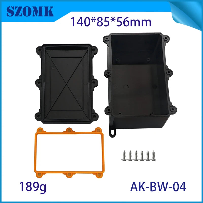 IP68 SZOMK Black Box Outdoor Waterproof Case Plastic Box Electronic Project Case Instrument Waterproof Junction Box Housing