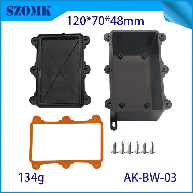 IP68 SZOMK Black Box Outdoor Waterproof Case Plastic Box Electronic Project Case Instrument Waterproof Junction Box Housing