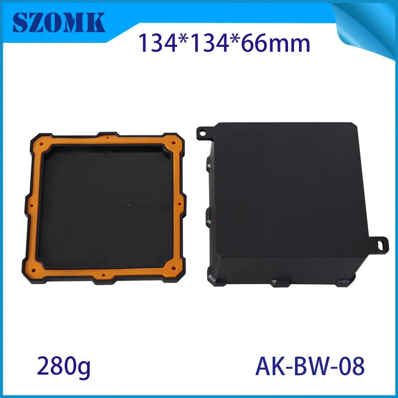 IP68 SZOMK Black Box Outdoor Waterproof Case Plastic Box Electronic Project Case Instrument Waterproof Junction Box Housing