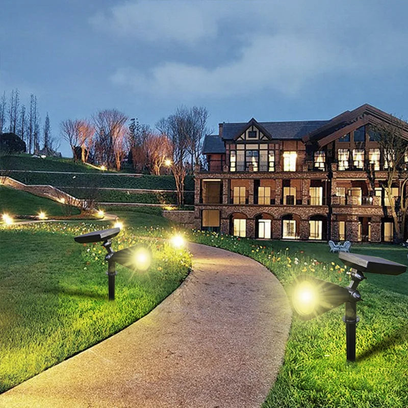 Outdoor 4/7LED Solar Lamp RGB Solar Lawn Light Garden Landscape Spotlights for Garden Yard Porch Lawn Ground Decoration