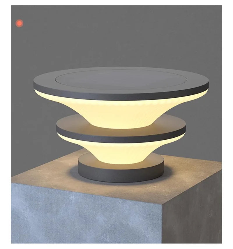 Solar Pillar Lights Solar Energy Super Bright Lighting LED Wall Lamp Outdoor Waterproof Modern Home Decor Villa Door Gate Garden