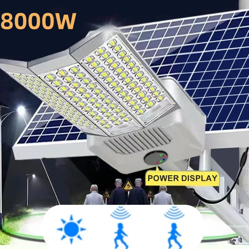 5000W Solar Light Outdoor 20000mah Solar Street Light With Motion Sensor Garden Wall Lamp Waterproof Solar Powerful Street Light