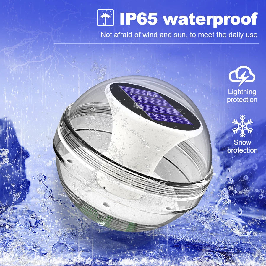 Floating Pool Lights Solar Pool Lights RGB Colour Changing IP65 Waterproof LED Night Light for Swimming Pool Hot Tub Pond Decor - Free Shipping
