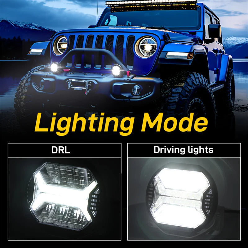 5.75inch Mount LED Work Light Combo LED Fog Lights DRL Working Bar Offroad SUV ATV Motorcycle Tractor Boat Trucks Excavator 12V