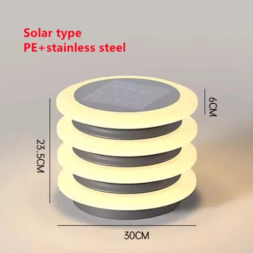 Waterproof Solar Wall Lawn Lamp Solar Column Head Light Outdoor Courtyard Door Pillar Lamp Outdoor Post Light Villa DoorLighting