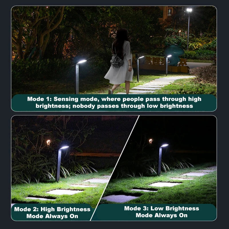 LED Solar Lawn Lights Motion Sensor Lamp Outdoor Garden Decoration Light Waterproof Simple Landscape Lamp for Courtyard Lighting