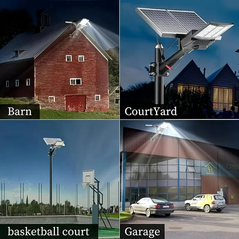 8000W Solar Street Lights 480000LM Commercial Parking Lot Light Dusk to Dawn 6500K Solar Security Flood Lights for Road Garden