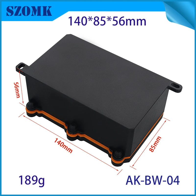 IP68 SZOMK Black Box Outdoor Waterproof Case Plastic Box Electronic Project Case Instrument Waterproof Junction Box Housing