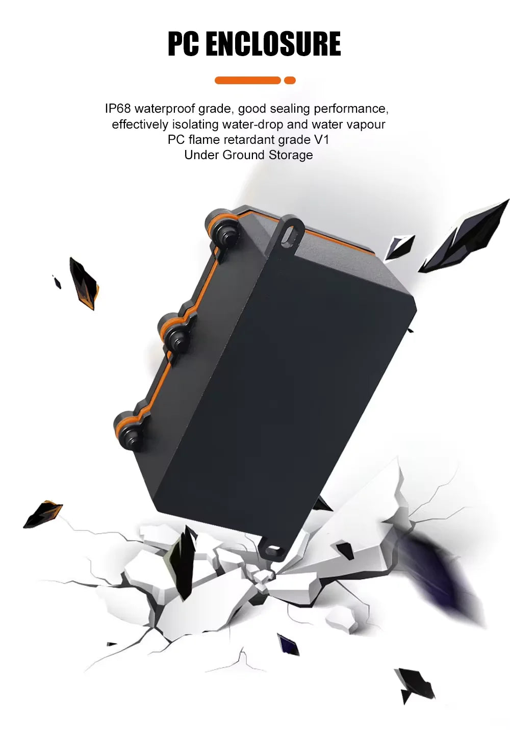 IP68 SZOMK Black Box Outdoor Waterproof Case Plastic Box Electronic Project Case Instrument Waterproof Junction Box Housing