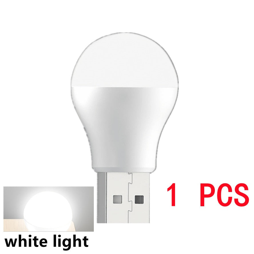 USB Plug Lamp Computer Mobile Power Charging USB Small Book Lamps LED Eye Protection Reading Light Small Round Light Night Light