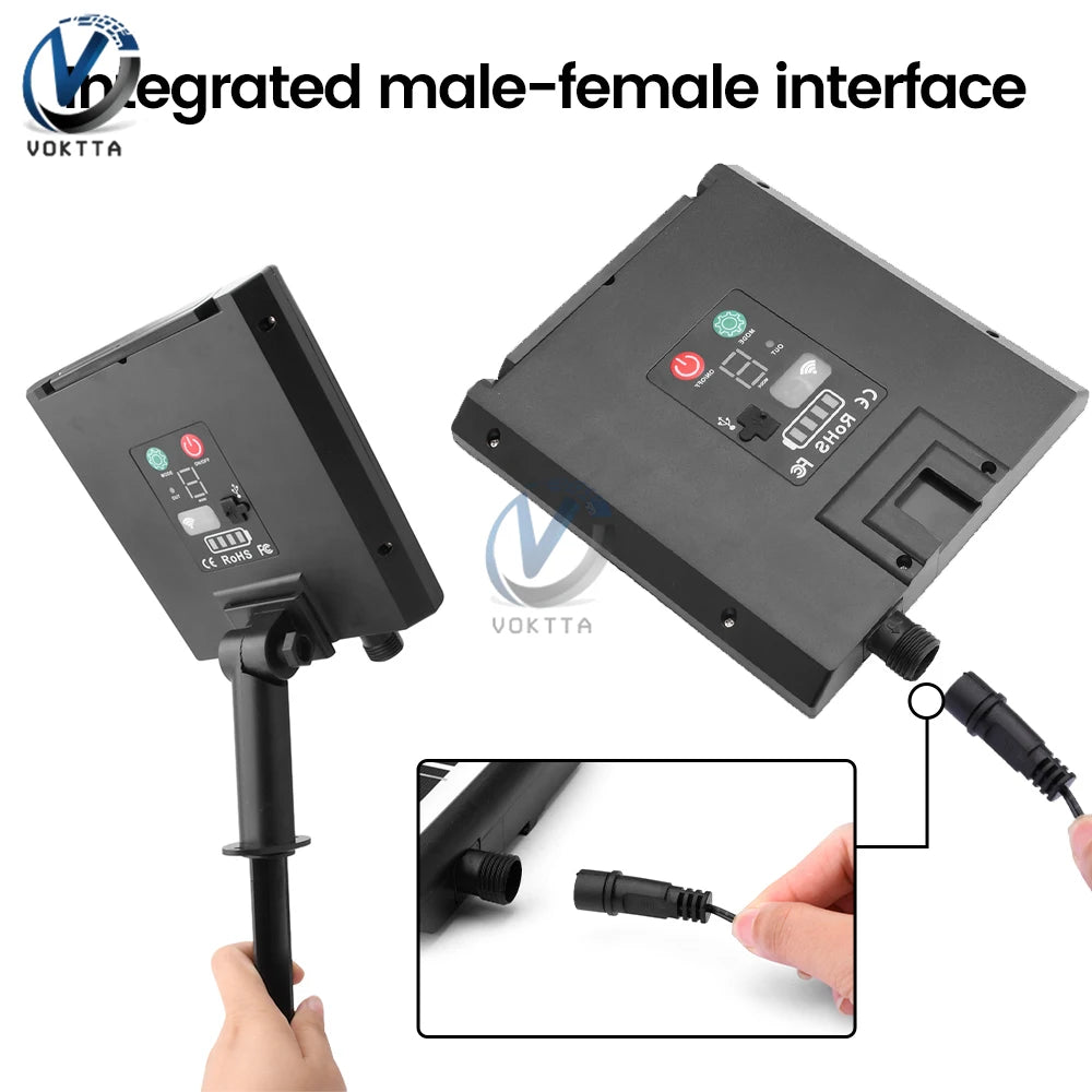 2400MAH Solar Panel Controller LED Light String Control Box TYPE-C Cir ...