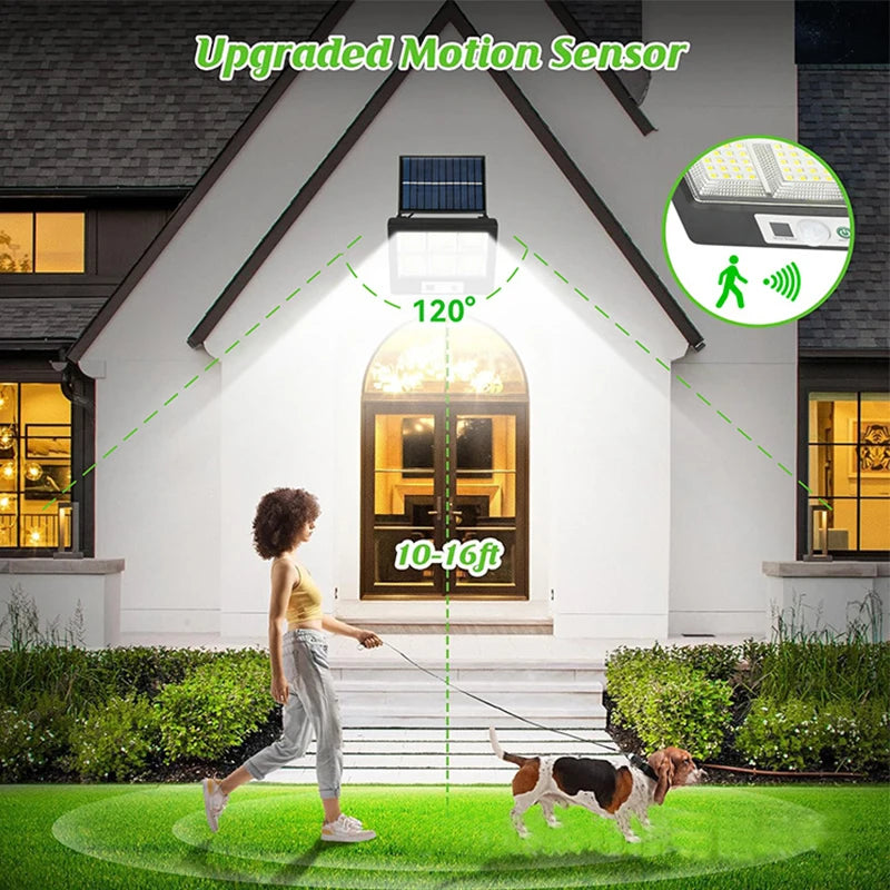 Solar Powered Lights Courtyard Sensing Light Street Lamps High Brightness Floodlights Multifunctional Outdoor Lighting Wall Lamp