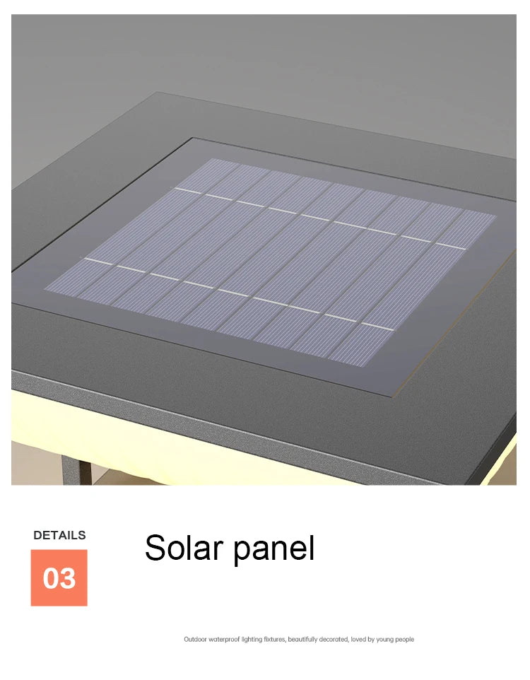 Solar Pillar Lights LED Wall Lamp Solar Energy Home Decor Lighting Outdoor Waterproof Fence Villa Gate Garden Door Courtyard