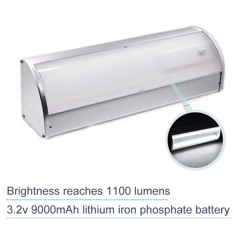 Super Bright Solar Led Lights Outdoor with Sensor 4 Modes Lamp Aluminium Shell Wall Lighting for Garden Security Lighting