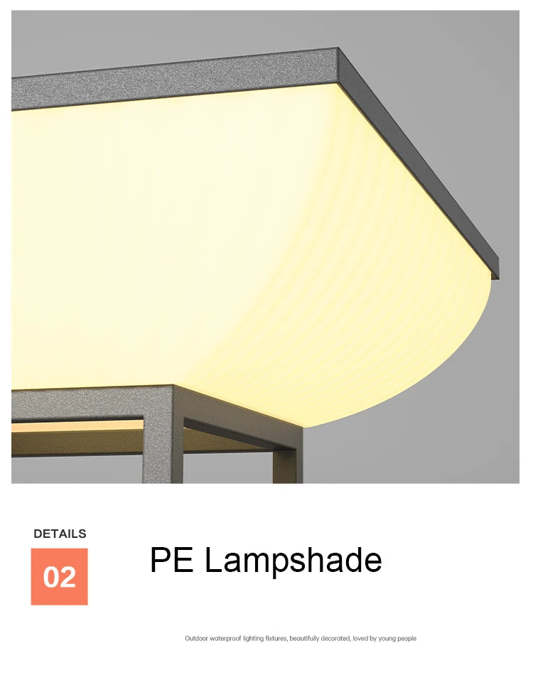 Solar Pillar Lights LED Wall Lamp Solar Energy Home Decor Lighting Outdoor Waterproof Fence Villa Gate Garden Door Courtyard