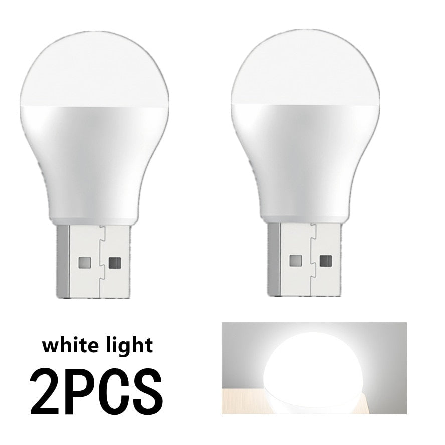 USB Plug Lamp Computer Mobile Power Charging USB Small Book Lamps LED Eye Protection Reading Light Small Round Light Night Light