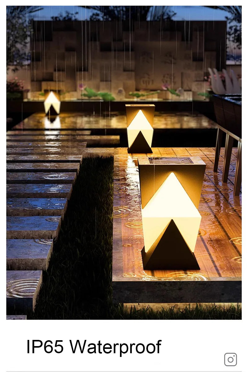 Solar Pillar Lights Outdoor Waterproof LED Wall Lamp Home Decor Modern Gate Garden Villa Lighting Solar Energy Super Bright Door