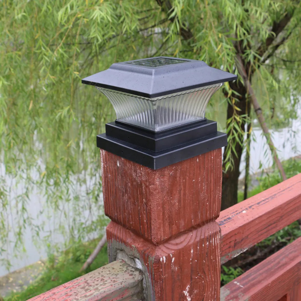 Solar Power LED Pillar Lamp Outdoor Garden Fence Lamp Yard Post Cap Lights Waterproof LED Solar Lamps Path Lights