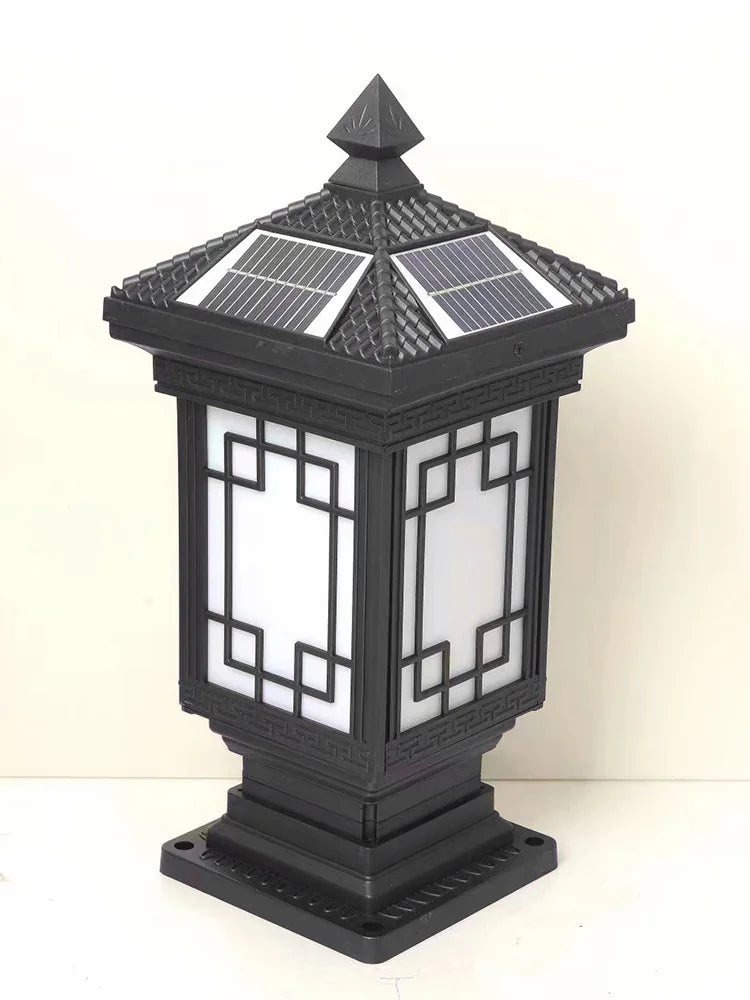 LED Solar Lamp Outdoor Waterproof And Automatic Dimming Garden Lights Modern Style Landscape Decoration Pillar Light