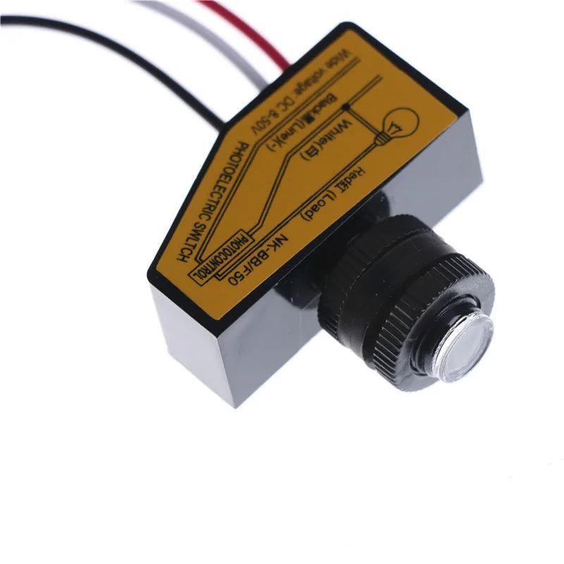 Automatic Light Control Sensor DC12v 24v 36v 48v Dusk to Dawn Photocell Switch DC8v-50v High Quality Auto Lighting Accessories