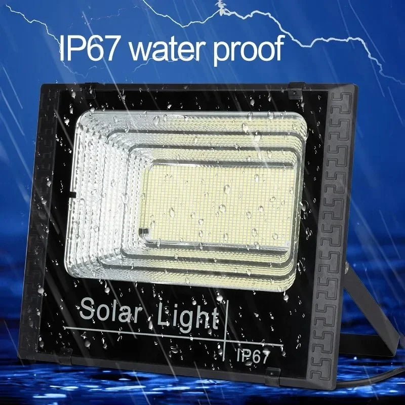 54-362LED Solar Flood Lights Remote Control Solar Powered Spotlight Outdoor Waterproof IP67 Villa Street Light Adjustable Angle