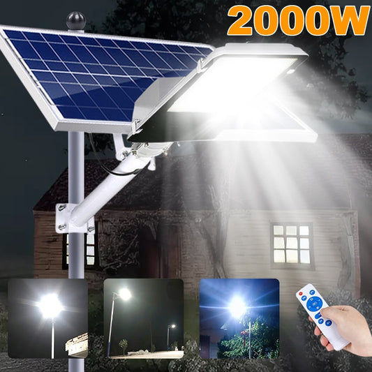 New 500000LM led solar light Outdoor Garden Aluminium Solar streetlight with Remote Control IP65 solar wall lamp