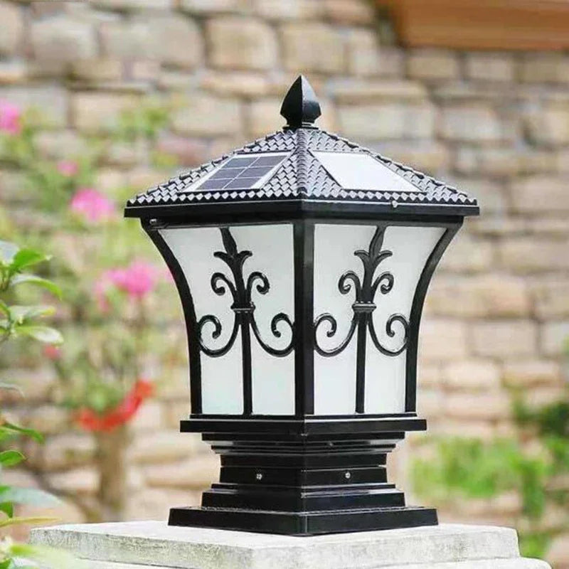 Solar LED Light Outdoor Garden Decoration Column Lamp Waterproof Street Garland Lawn Lamp Exterior Patio Pillar Light