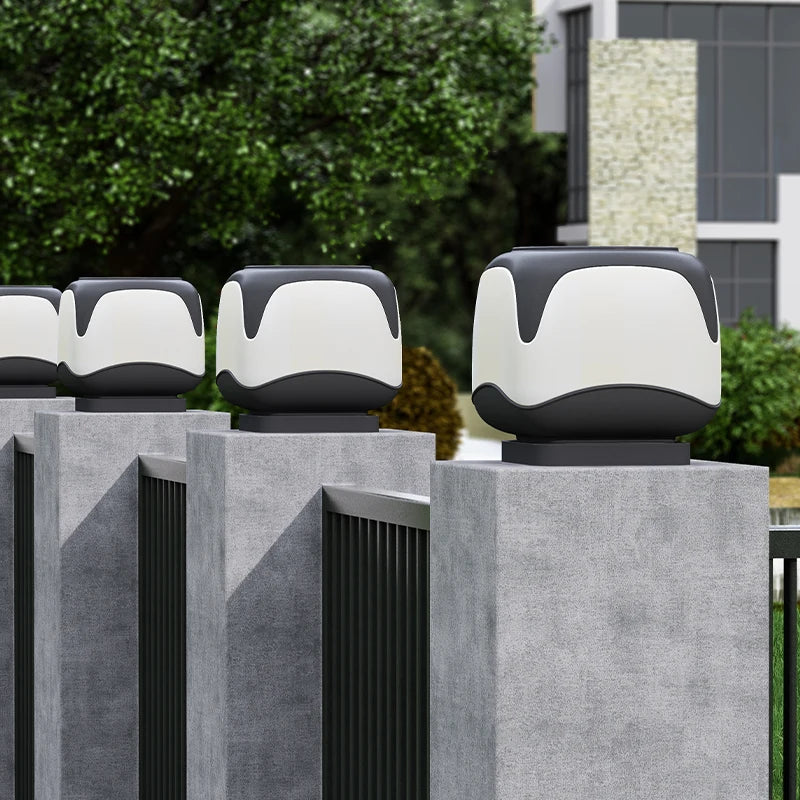 Solar Pillar Lights Outdoor Waterproof Lighting Solar Energy Doorpost Lamp LED Wall Lamp Home Decor Fence Villa Gate Garden Door