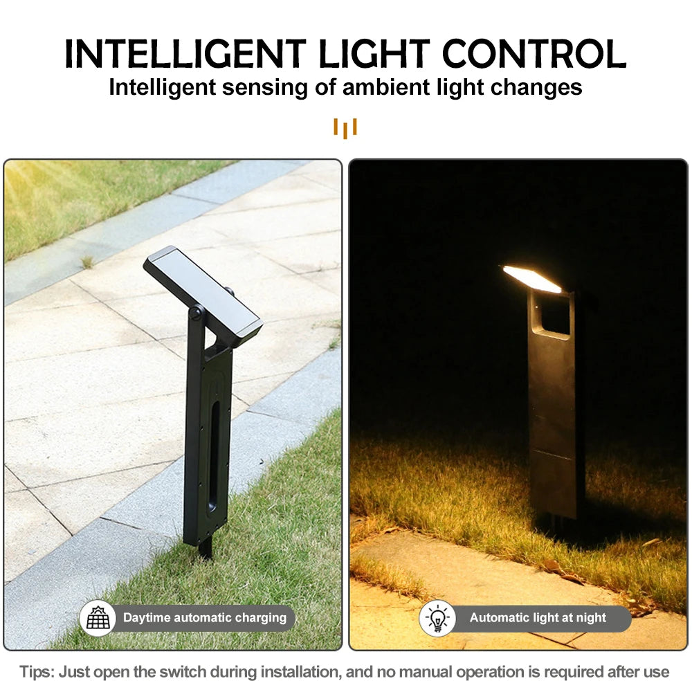 Solar Pathway Lights Outdoor Adjustable Head Solar Path Lights 4Modes 2200 MAh Waterproof  Solar Powered Landscape Light Garden