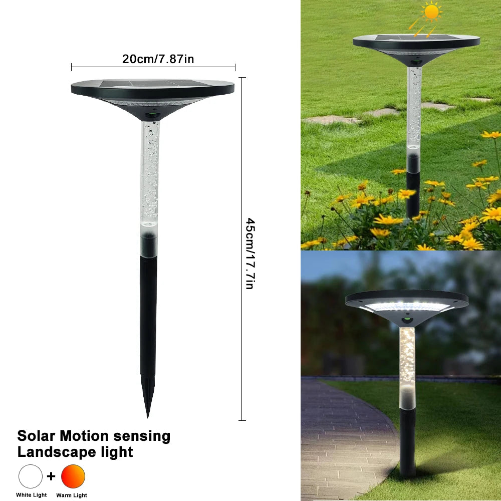 Solar Lawn Lamp Outdoor Powered Pathway Lights Waterproof Bright Walkway Landscape Lamp Path Driveway Lawn Garden Warm White