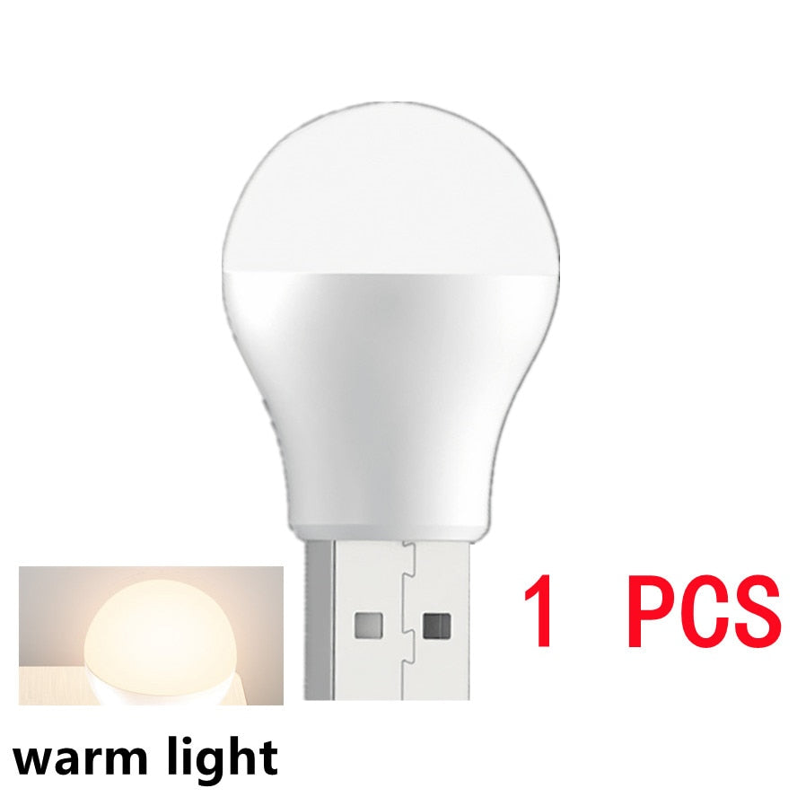 USB Plug Lamp Computer Mobile Power Charging USB Small Book Lamps LED Eye Protection Reading Light Small Round Light Night Light