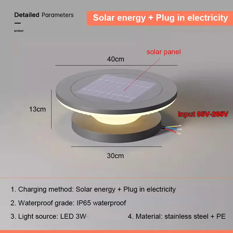 Solar Pillar Lights Solar Energy Super Bright Lighting LED Wall Lamp Outdoor Waterproof Modern Home Decor Villa Door Gate Garden