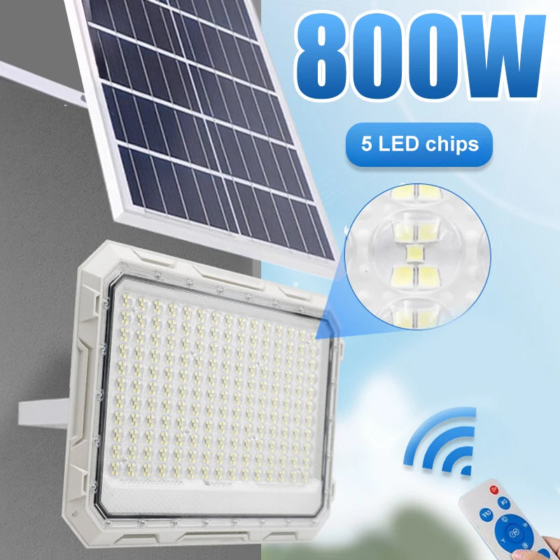 Solar Outdoor Courtyard Lights 5-in-1 LED Beads High-power Floodlights Waterproof Solar Lighting Garden Led Spotlights