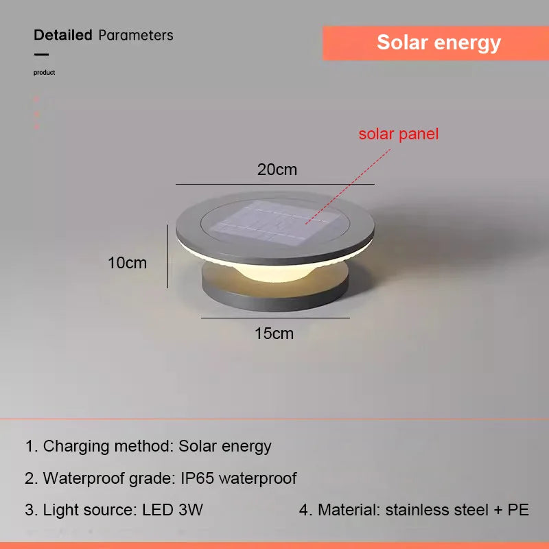 Solar Pillar Lights Solar Energy Super Bright Lighting LED Wall Lamp Outdoor Waterproof Modern Home Decor Villa Door Gate Garden