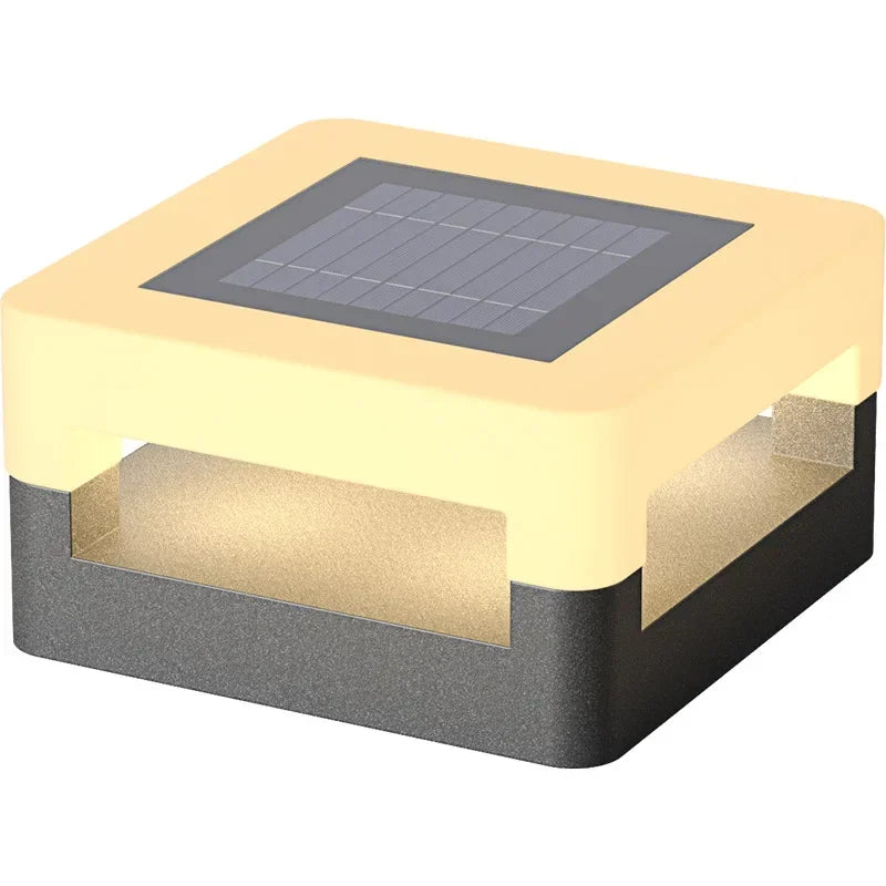 Outdoor Waterproof Solar Pillar Lights LED Wall Lamp Square Home Decor Solar Energy Super Bright Villa Lighting Door Gate Garden