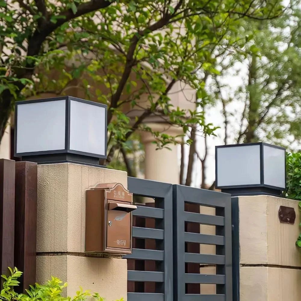 LED Solar Lights Outdoors Waterproof Solar Column Light Classical style Timed with Remote Control LED Light for Garden Patio