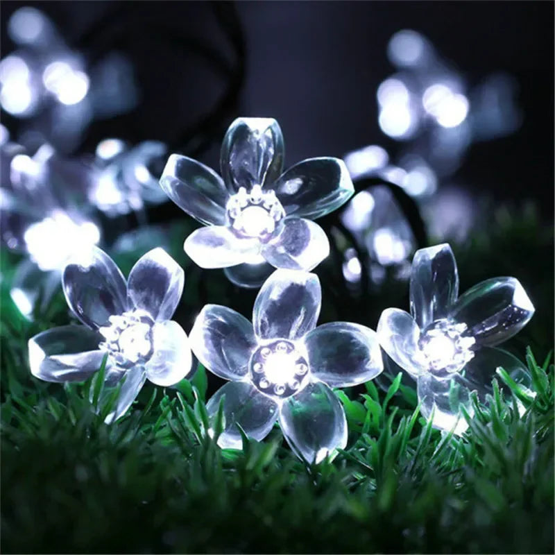 Holiday Pine Cones Snowflake Lights Solar DIY Fairy Pinecon Garland Outdoor Light String for Christmas Wedding Home Party Decor