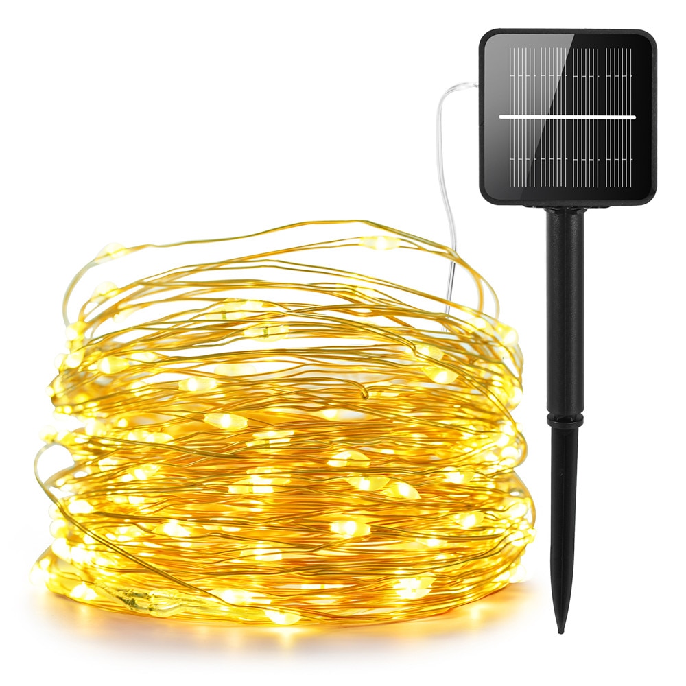 LED Outdoor Solar Lamps 10m/20m/30m/50m LEDs String Lights Fairy Holiday Christmas Party Garlands Solar Garden Waterproof Luz